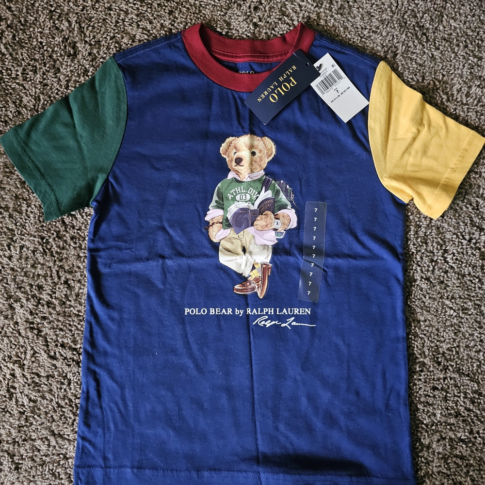 Polo by Ralph Lauren Kids' Multicolor Bear Graphic T-Shirt